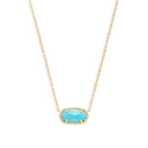 Kendra Scott Gold Elisa Blue Turquoise Necklace